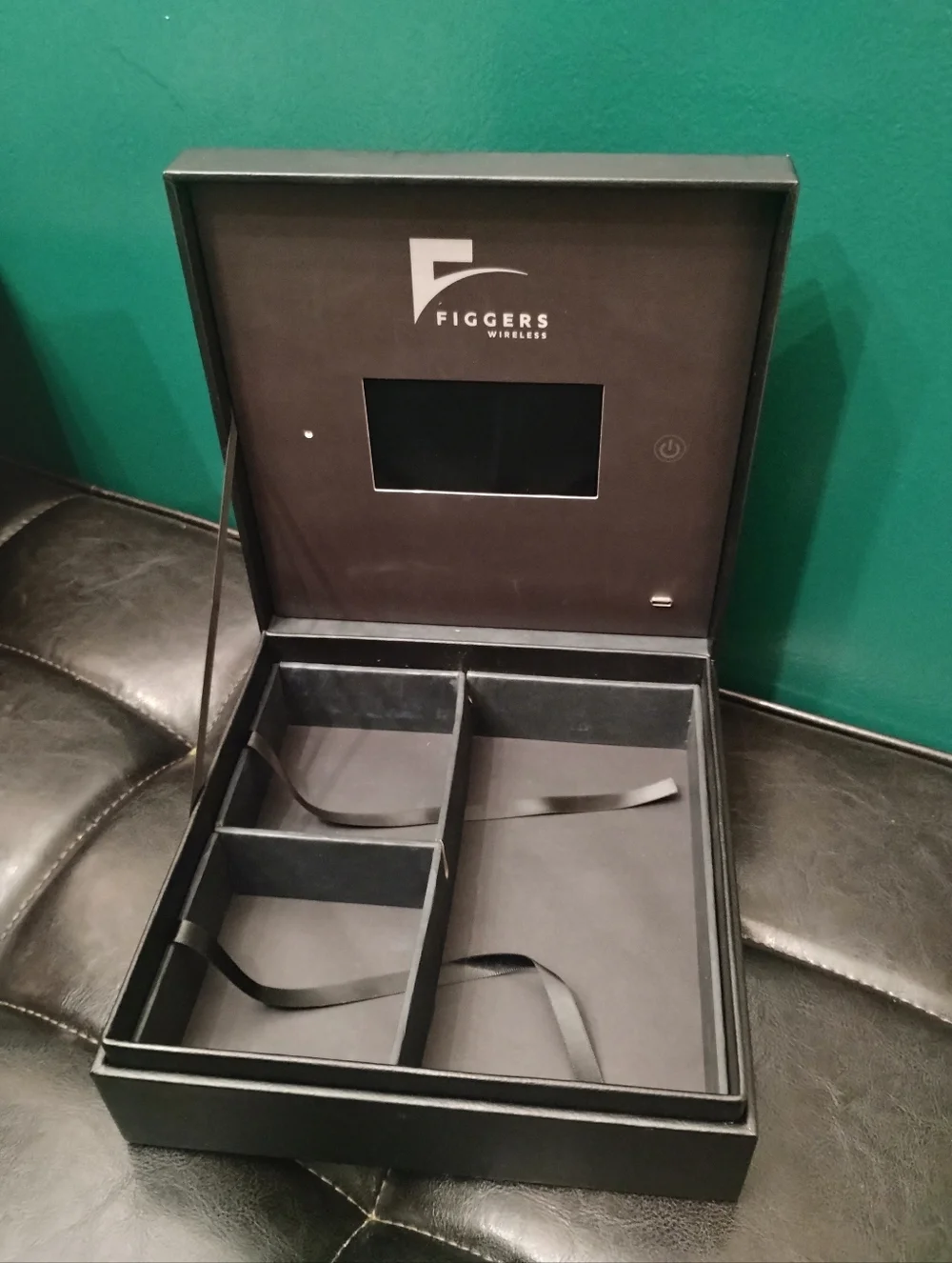 Black Leatherette Storage Box from Figgers